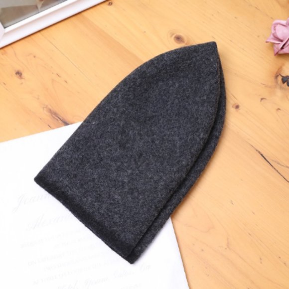 Women\'s autumn and winter wool portable folding Pullover hat main image 5